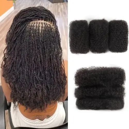 Image de Cheveux Brésiliens Afro Crépus - Extensions Naturelles
