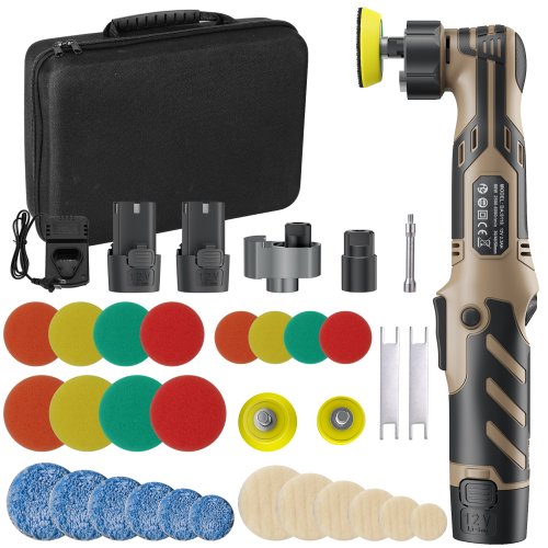 Immagine di Lucidatrice per auto senza fili 12V Lucidatrice per auto senza fili a 11 velocità Kit di cuscinetti ...