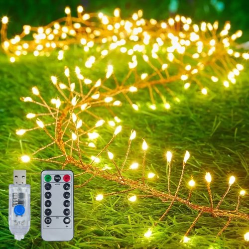 Afbeelding van LED Slinger Verlichting met Afstandsbediening en USB Oplader – Zilverdraad Fairy Lamp met 50 tot 200 LED’s voor Slaapkamer, Feest, Bruiloft en Kerstdecoratie