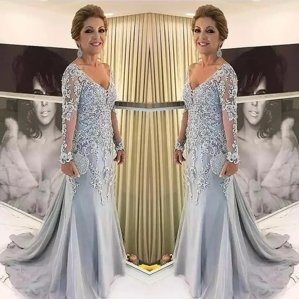 Afbeelding van Elegante Moeder van de Bruid Jurk met Lange Mouwen
