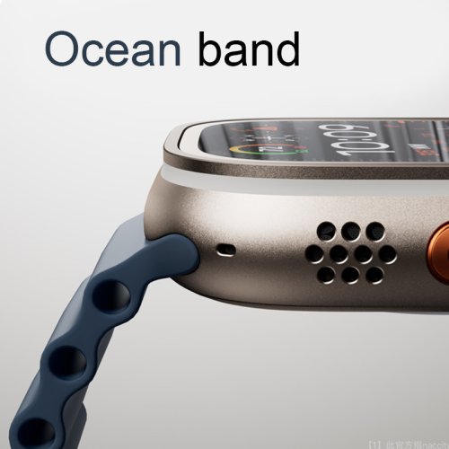 Imagen de Correa Oceánica Deportiva de Silicona para Apple Watch 40mm, 41mm, 42mm, 44mm, 45mm, 46mm, 49mm y Ultra 2 - Compatible con Series 10, 9, 8, 7, 6, 5, 4, 3 y SE