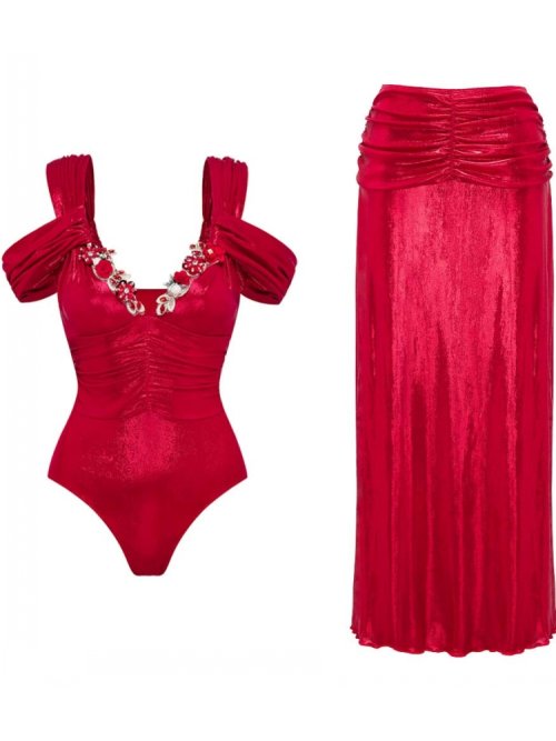 Imagen de Bikini con Falda Estampada para Mujer - Moda Verano