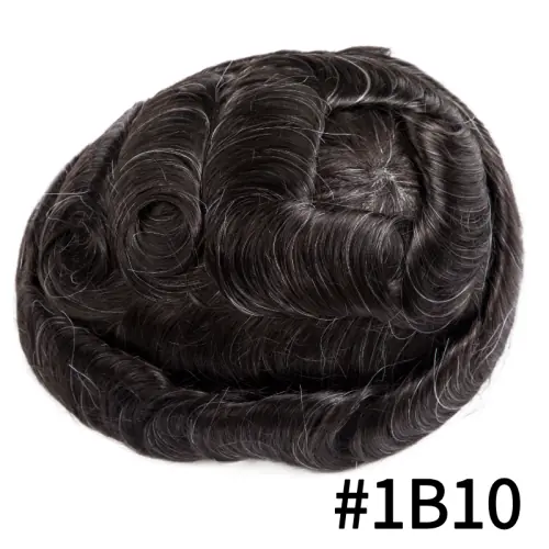 Image de Perruque homme en cheveux humains - Ligne de cheveux naturelle
