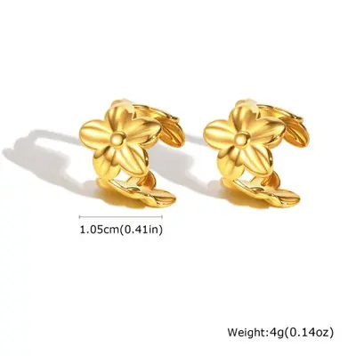 Image de Boucles d'oreilles manchette en acier inoxydable pour femme
