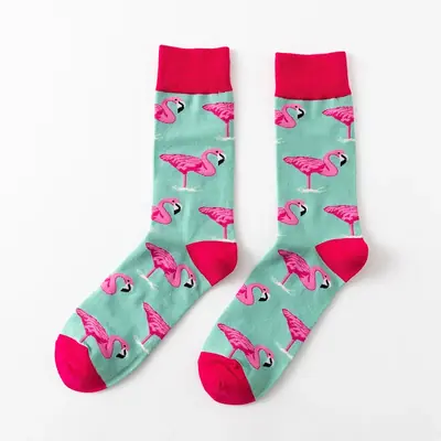 Image de Chaussettes Harajuku Flamant Mignon pour Hommes