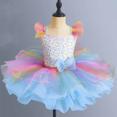 Image de Robe de Ballet Arc-en-Ciel pour Filles
