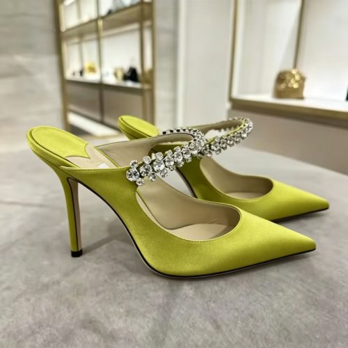 Afbeelding van Elegante Vrouwen Sandalen 2025 met Hoge Hakken, Waterdiamanten en Kettingdetail – Modevolle Banket- en Feestvoetwear van Muller