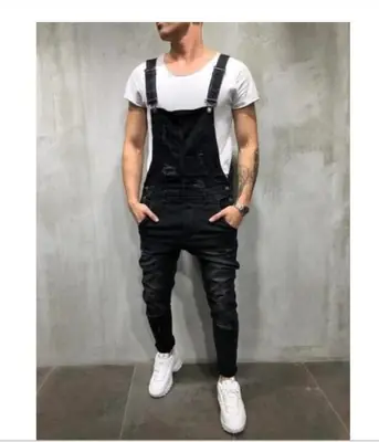 Image de Salopette Jean Déchirée Homme - Style Hip Hop 2024