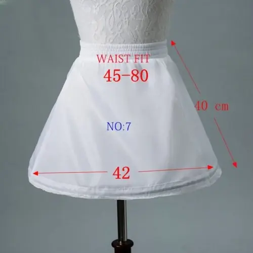 Image de Jupon Blanc Enfant - Crinoline à 3 Cerceaux avec Dentelle