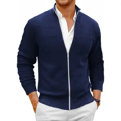 Image de Pull Homme Col Montant Tricoté - Style Streetwear Automne-Hiver