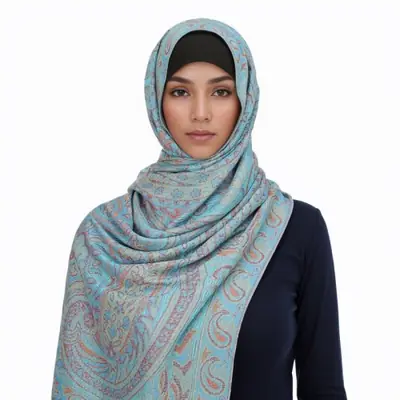 Image de Hijab Pashmina Luxueux - Écharpe Longue en Cachemire pour Femme