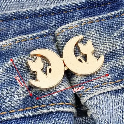 Image de Clip de Taille Réglable pour Jeans - Accessoire Pratique & Stylish