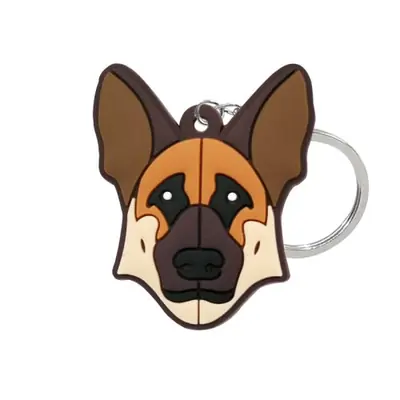 Image de Porte-clés Animaux Mignons - Chat, Chien, Canard en Bois