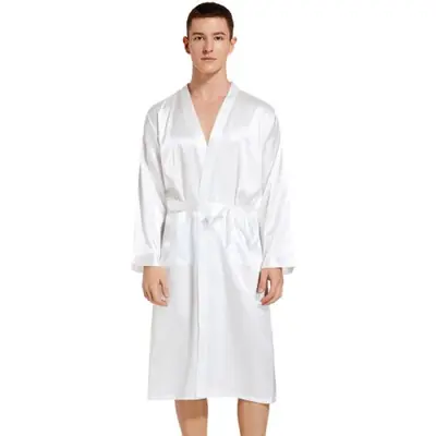 Image de Kimono Homme Été - Robe de Chambre Satin Soie