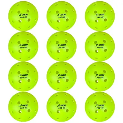Image de Balles de Pickleball X Ace Pro - 40 Unités Vert Haute Visibilité