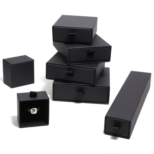 Afbeelding van Elegante Zwarte Sieradendoos met Meervoudig Gebruik – Perfecte Verpakking voor Ketting, Armband en Ring