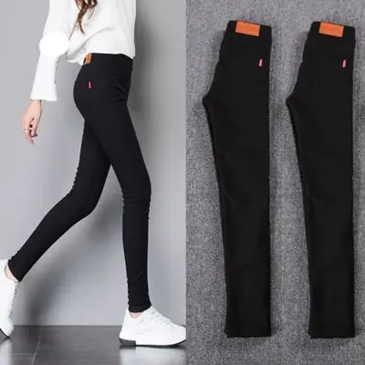 Image de Pantalon Crayon Noir Femme Style Coréen