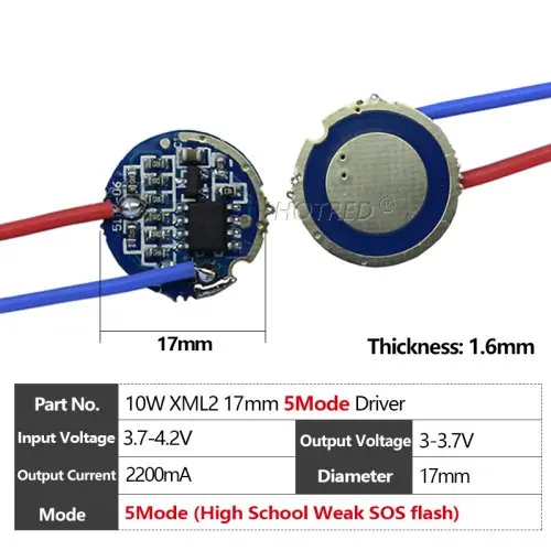 Image de Pilote LED 10W pour Lampe de Poche - 5050 L2 XLM2