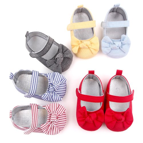 Afbeelding van Zachte PU Prinsessenschoenen voor Babymeisjes met Klassieke Strik – Mooi en Schattig voor Pasgeboren Meisjes, Lente en Zomer 2023, Pre-Walking Mode