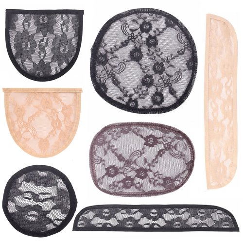 Image de Filets en Dentelle Rose pour Extensions de Cheveux - Lot de 10