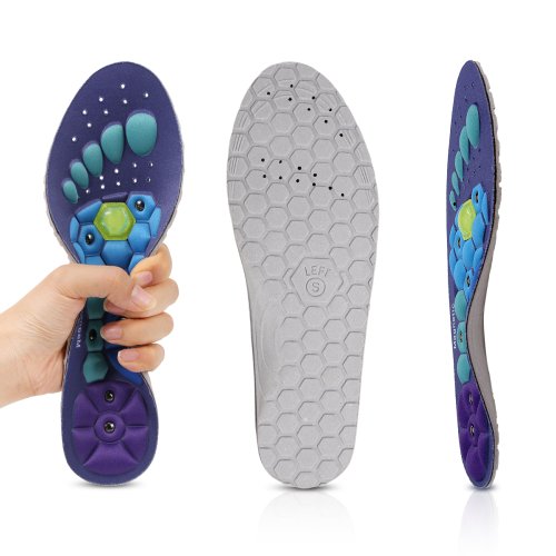 Imagen de ‌ Cómoda de acupresión magnética |   Plantillas de reflexología terapéutica con 7 imanes para aliviar el dolor (Dsign ortopédico unisex)