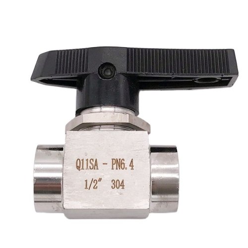 Imagen de Válvula de bola 1/8 "1/4" 3/8 "1/2" 3/4 "1" pulgadas rosca hembra acero inoxidable 304 válvula de bola de 2 vías de alta presión y alta temperatura