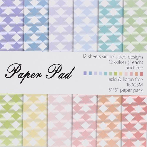 Immagine di Kit Carta Creativa KSCRAFT – 6 Fogli a Righe per Scrapbooking