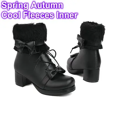 Image de Bottines Lolita Hiver - Douces & Chaudes pour Cosplay