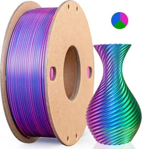 Image de Filament PLA Soie 3 Couleurs 250g - 1.75mm