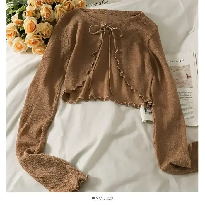 Image de Blouse à Lacets Élégante Style Coréen