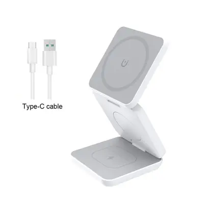 Image de Chargeur Sans Fil 3-en-1 Magnétique pour iPhone & Apple Watch