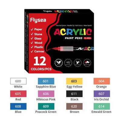 Image de Marqueurs Acryliques Professionnels - 12 à 168 Couleurs
