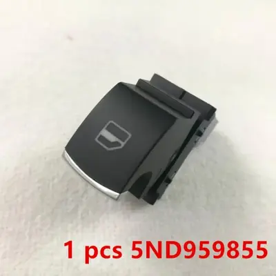Image de Interrupteur Chromé Phare & Fenêtre Électrique pour VW Golf 5/6, Jetta, Passat B6