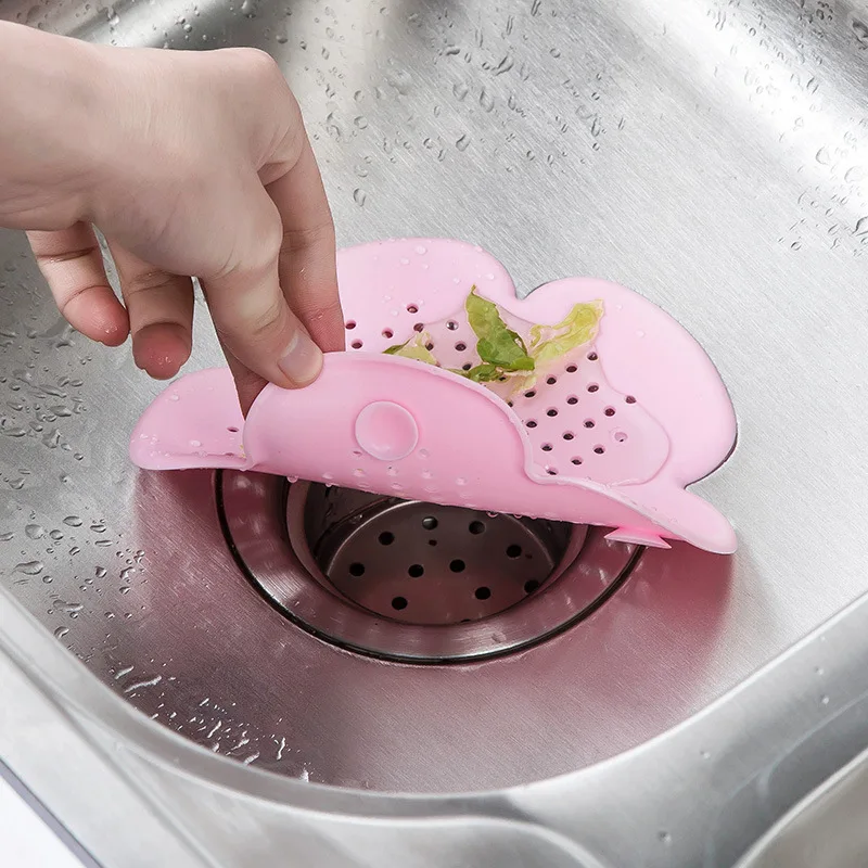 Imagen de Filtro de Silicona Natural en Forma de Flor para Fregadero de Cocina, Tapón de Baño y Drenaje de Suelo – Solución Ecológica y Reutilizable