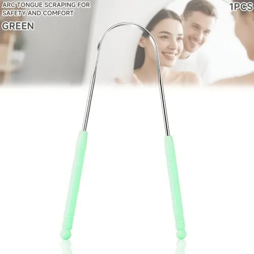Image de Grattoir à Langue Réutilisable en Acier Inoxydable