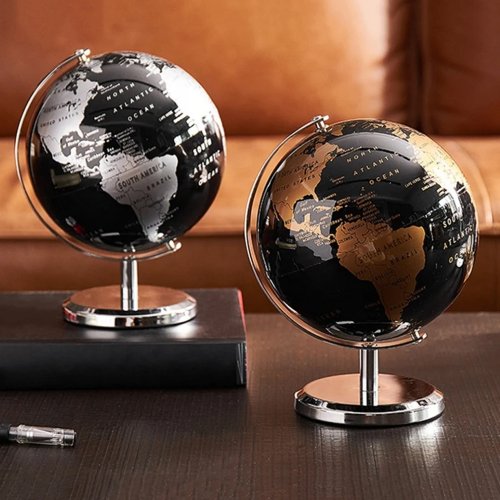 Image de Globe Rétro Vintage 19x15 cm - Décoration Élégante pour Bureau & Maison