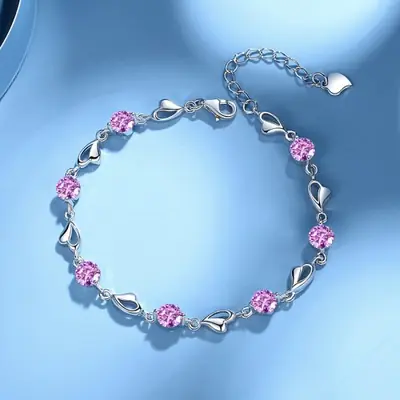 Image de Bracelet d'Amour Luxe en Argent Sterling & Zircon