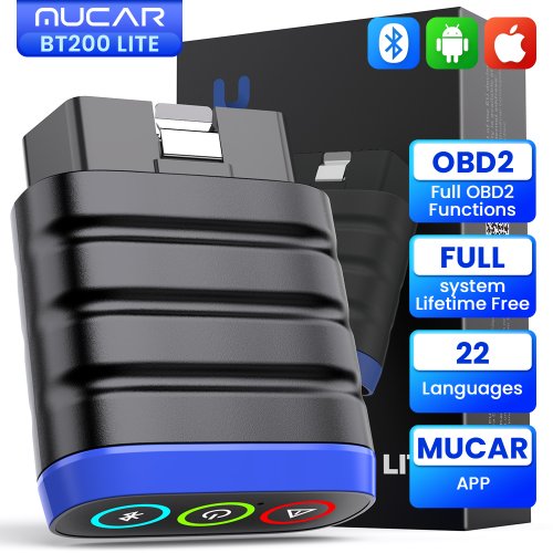Immagine di Mucar BT200 Lite Auto OBD2 Scanner: Diagnostica Completa del Veicolo con Lettura di Codici, Dati in Tempo Reale e App Bluetooth per Auto