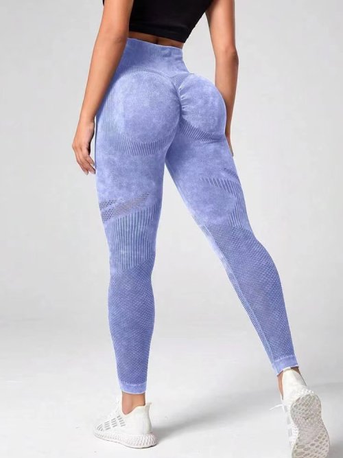 Afbeelding van Naadloze High-Waist Leggings voor Vrouwen - Retro Fit & Push-Up Effect
