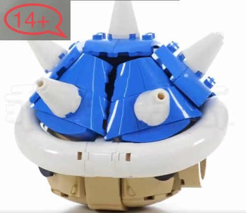 Afbeelding van 2025 nieuwe MOC Game Anime Figuren 40787 Kart Stekelige Shell Schildpad Model Sets Creatieve Kid Speelgoed Kerstcadeau