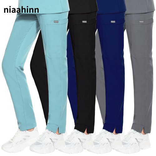 Afbeelding van Hoge Kwaliteit Effene Scrubkleding voor Verpleegkundigen en Artsen – Comfortabele Werkbroek voor Dierenkliniek, Tandartspraktijk en Ziekenhuis
