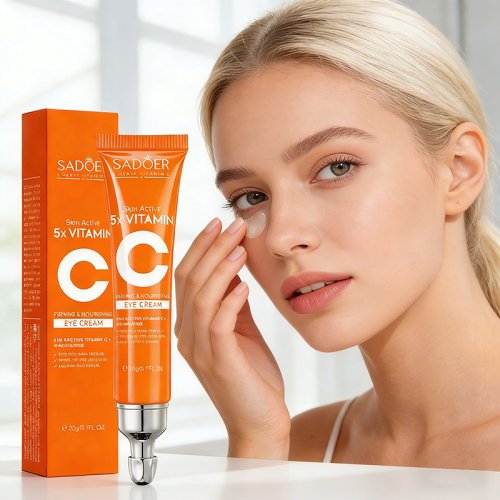 Image of Pure Radiance Vitamin C Eye Cream – Natural Anti-Aging Formula for Dark Circles, Puffiness & Brighter Eyes