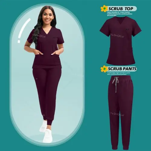 Image de Blouse Médicale Élastique - Uniforme de Soins pour Infirmières & Médecins