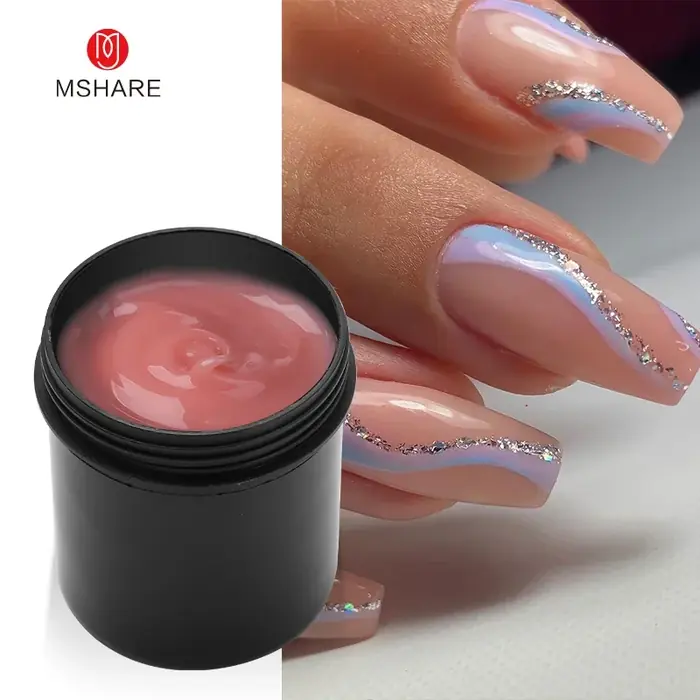 Image de Gel Constructeur Ongles 150ml - Extension UV Rose & Blanc