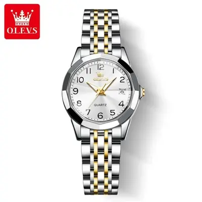 Image de Montre Femme Élégante Quartz avec Calendrier - Acier Inoxydable