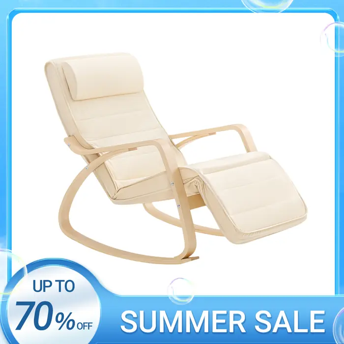 Image de Chaise Pivotante Relax en Bois de Bouleau - 150 kg