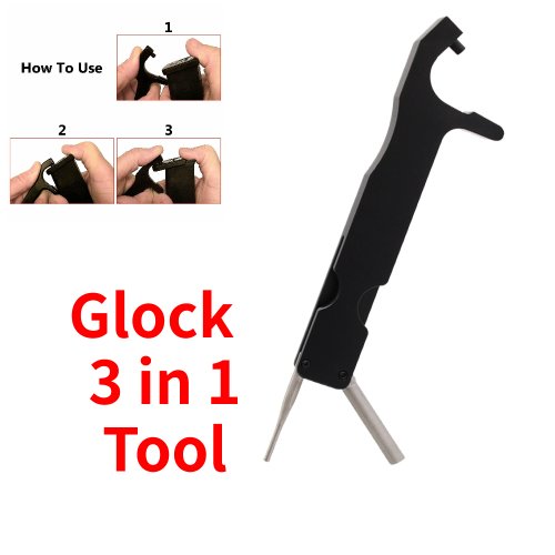 Image of Glock 3in1 Combination Disassembly Wrench Magazine Plate Disassembly Tool Front Sight Disassembly Installation Hex Tool