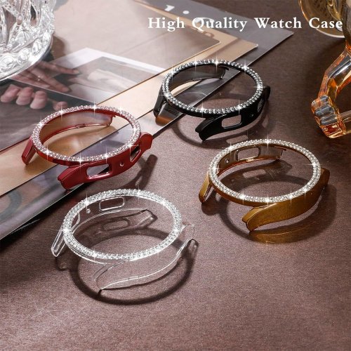 Zdjęcie Etui ochronne do Samsung Galaxy Watch 4, 5, 6, 7 (40mm i 44mm) – twardy plastikowy zderzak z diamentowym błyszczącym pokryciem bez szkła