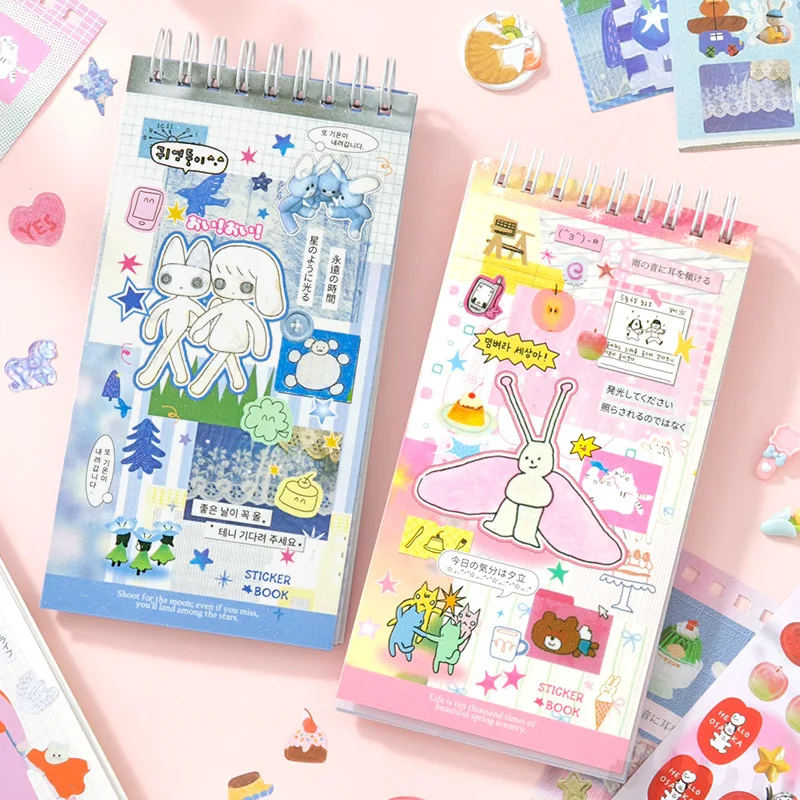 Image of Adorable Cartoon Pet Sticker Book for DIY Scrapbooking and Creative Journaling – Perfect for Kids and Adults