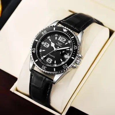 Image de Montre Homme Cuir Luxe Étanche - Style 2022